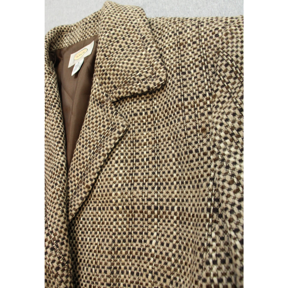Talbots Blazer Womens Size 8 Brown 2 Button Front Wool Blend‎ Long Sleeve - Picture 7 of 13